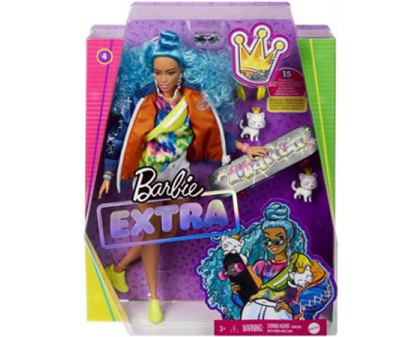 BARBIE EXTRA-BLUE CURLY HAIR