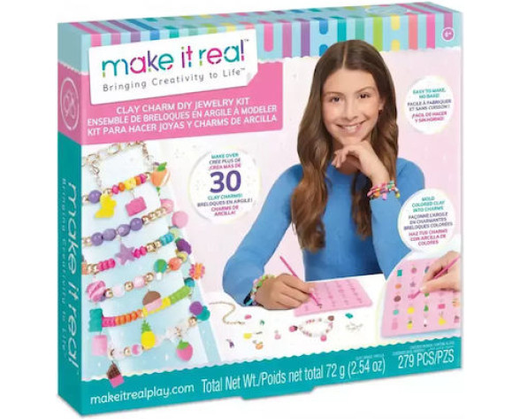 MAKE IT REAL CLAY CHARM DIY JEWELRY KIT