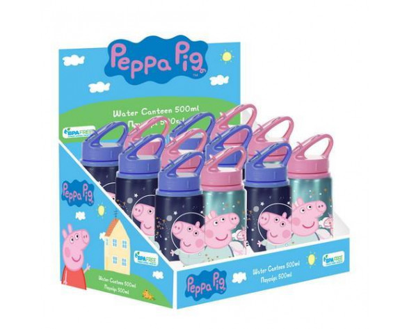 ΠΑΓΟΥΡΙ 500ml PEPPA PIG ΑΛΟΥΜΙΝΙΟΥ ΜΕ ΚΑΛΑΜΑΚΙ 484520