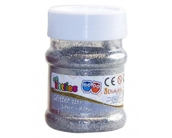 GLITTER ΣΚΟΝΗ ΑΣΗΜΙ 113gr THE LITTLIES