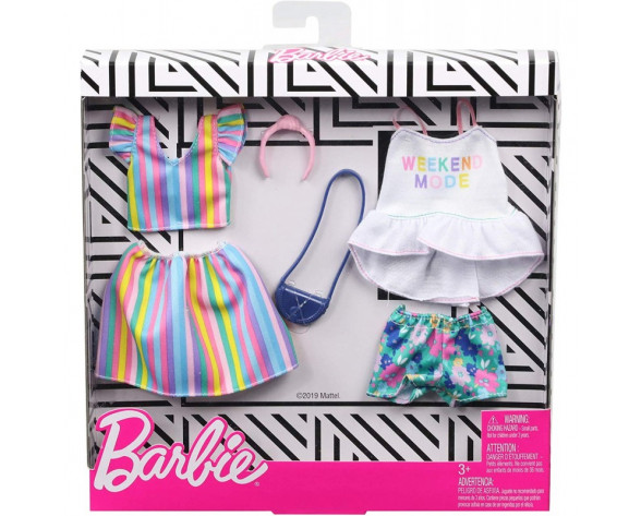 Mattel Barbie Μόδες Σετ Των 2 Τεμαχίων Weekend Mode